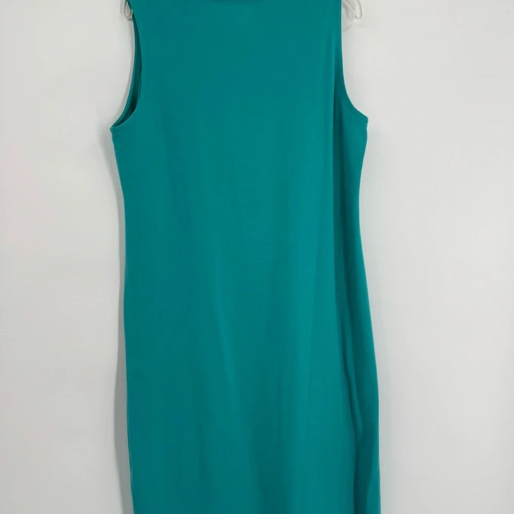 Eileen Fisher Dress Womens Size Small Green  Sleeveless Organic Cotton